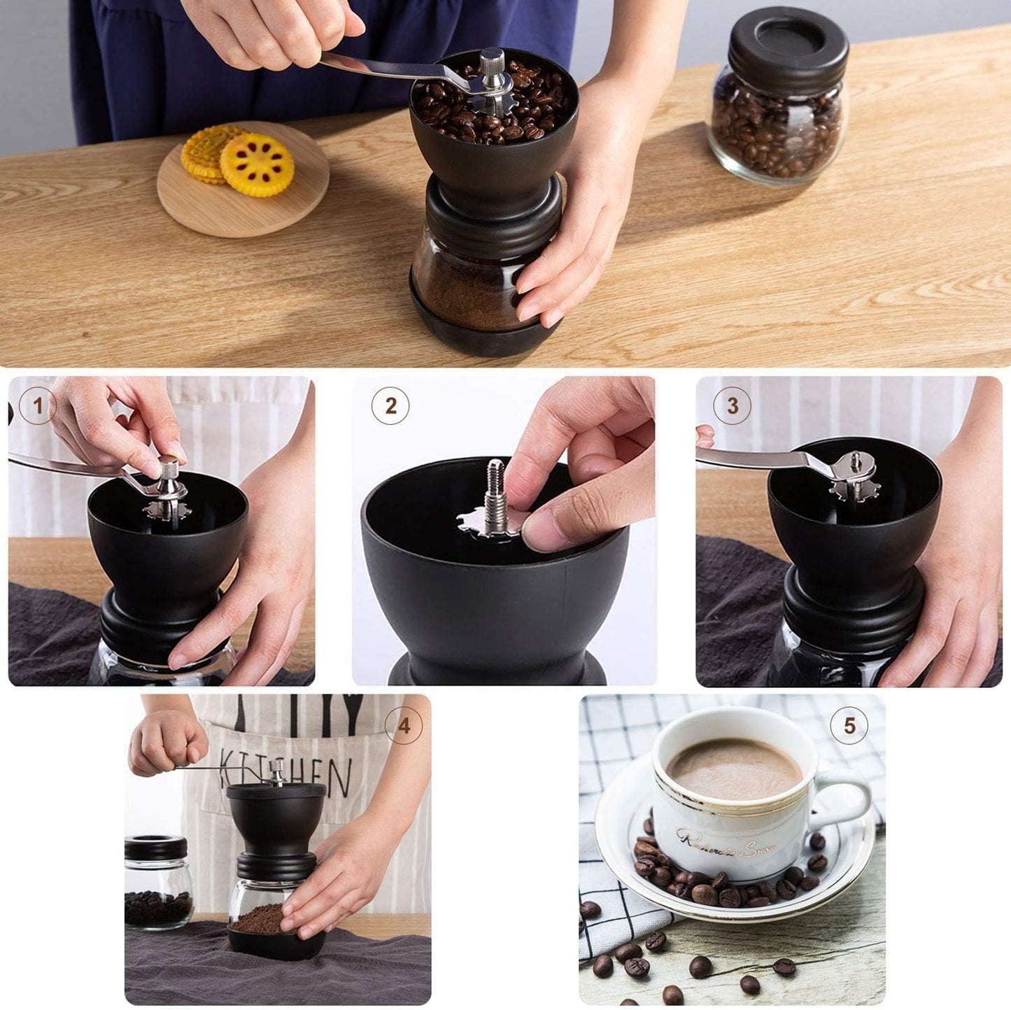 BrewMill™ Ceramic Manual Coffee Grinder
