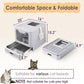 ElitePaw™ Stainless Steel Covered Cat Litter Box