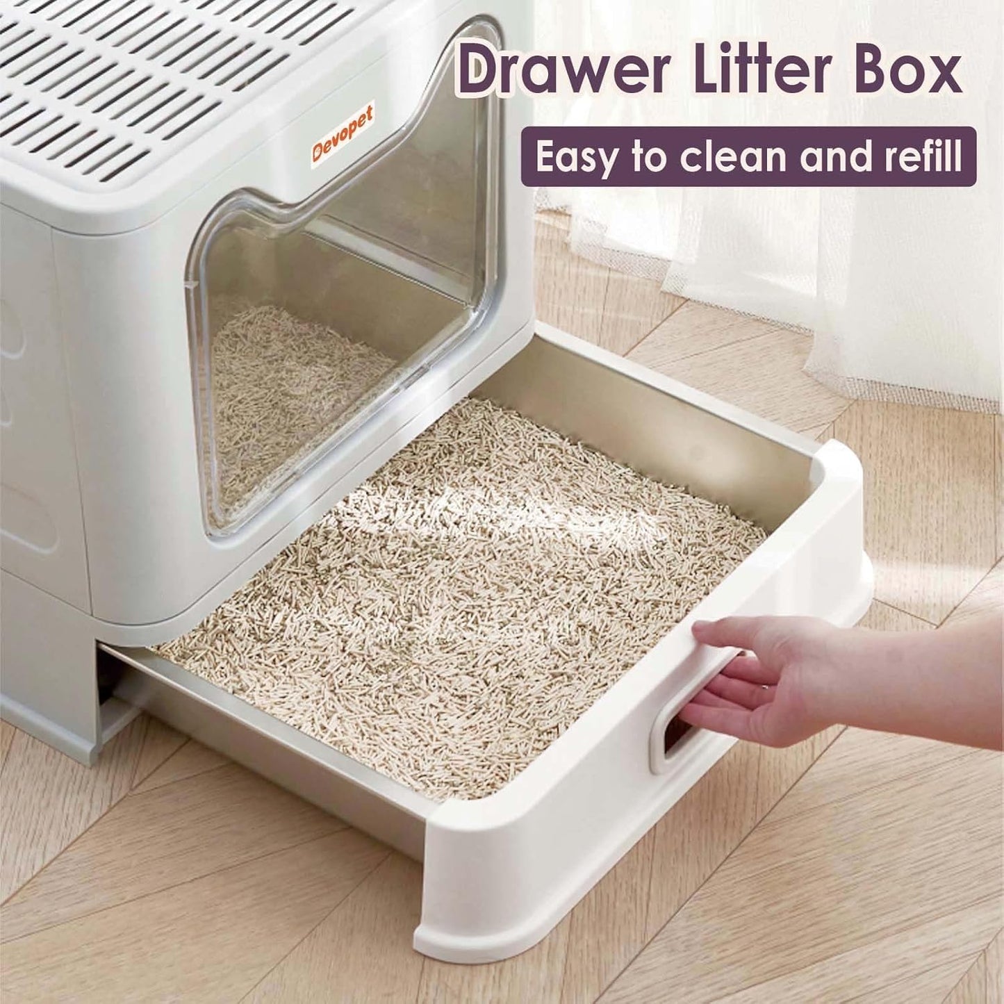 ElitePaw™ Stainless Steel Covered Cat Litter Box