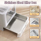 ElitePaw™ Stainless Steel Covered Cat Litter Box