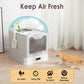 ElitePaw™ Stainless Steel Covered Cat Litter Box