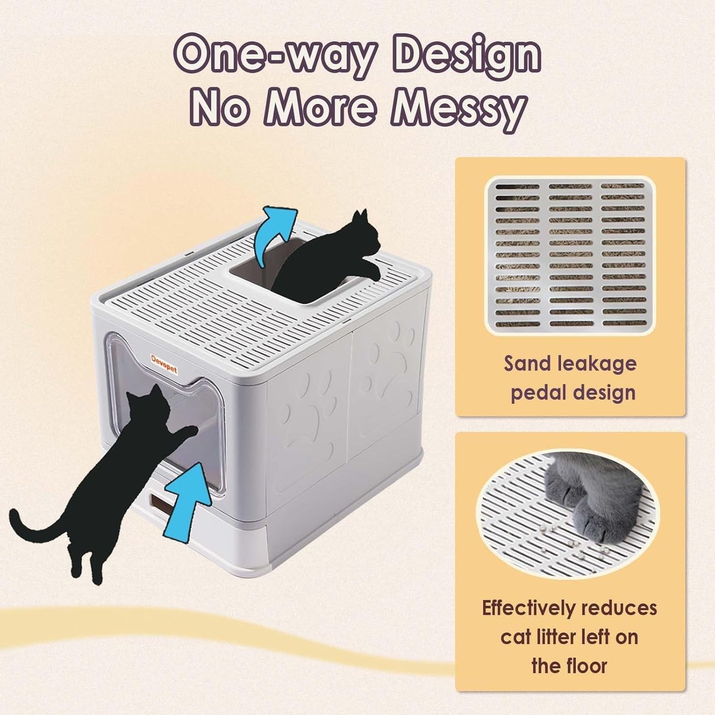 ElitePaw™ Stainless Steel Covered Cat Litter Box